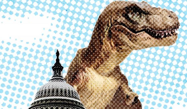 Dinosaur Congress Illustration by Greg Groesch/The Washington Times