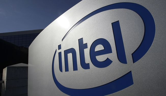 The Intel logo is displayed on the exterior of Intel headquarters in Santa Clara, Calif., Jan. 12, 2011. Intel Corp. said Wednesday, Aug. 16, 2023, it would terminate a $5.4 billion deal to acquire Israeli chip manufacturer Tower Semiconductor, after China failed to sign off on the deal amid deteriorating U.S.-China relations. (AP Photo/Paul Sakuma, File)