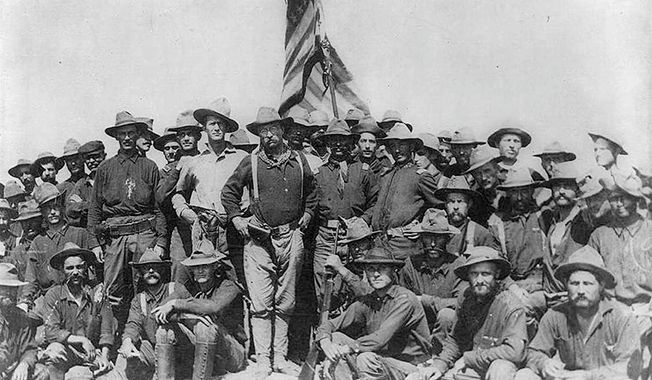 Col. Theodore Roosevelt and the Rough Riders (above) captured San Juan Hill during the Spanish-American War in 1898. 